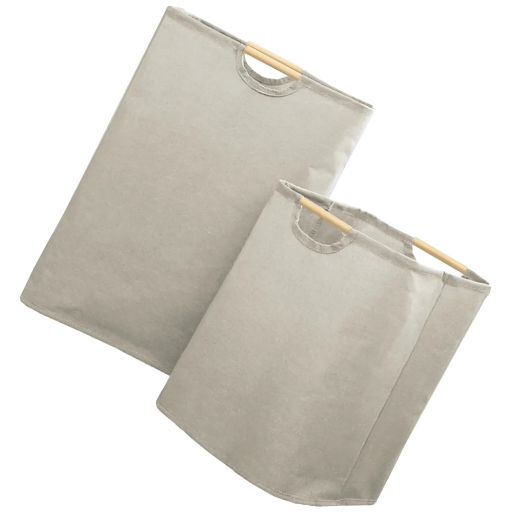 

2 Pcs Folding Laundry Basket Hamper Clothes For Bedroom Large Washing Handle Bucket Storage