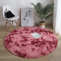 Shaggy Fluffy Round Carpets for Living Room Decoration Rugs Non-Slip Long Plush Large Area Carpets for Kids Bedroom Floor Mats