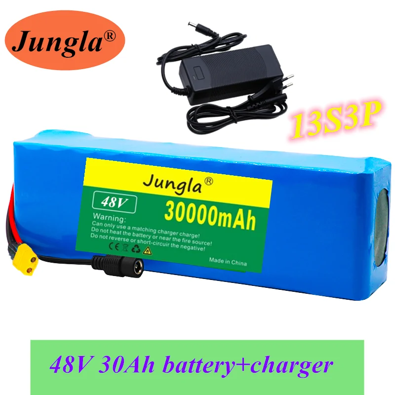 

New 48v 30000mAh Li-ion battery 48v 30Ah 1000w 13S3P li-ion Battery Pack 54.6v E-bike Electric bicycle Scooter with BMS+charger