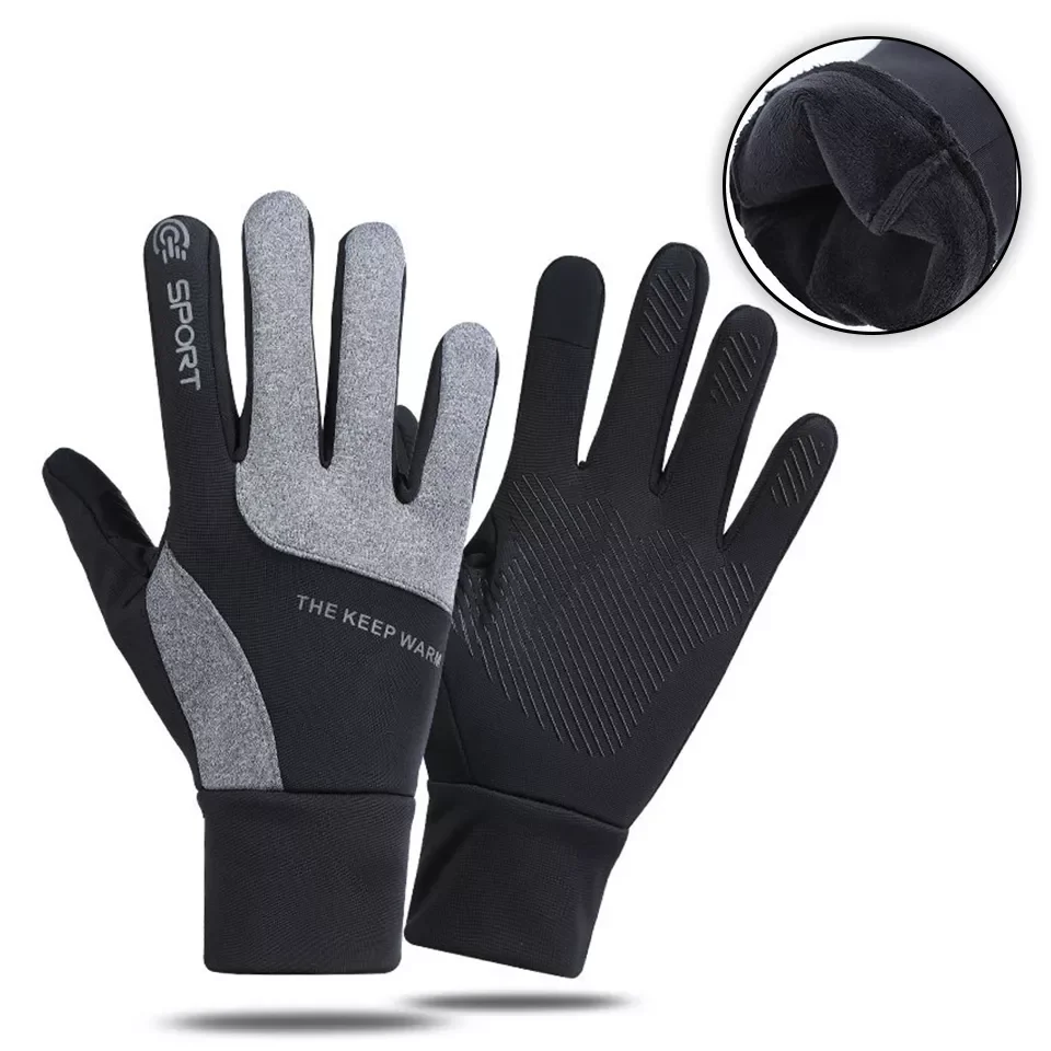 

Skin-friendly Cycling Gloves Waterproof Non-slip Outdoor Windproof Men Women Touch Screen Design Warmth Riding Gloves