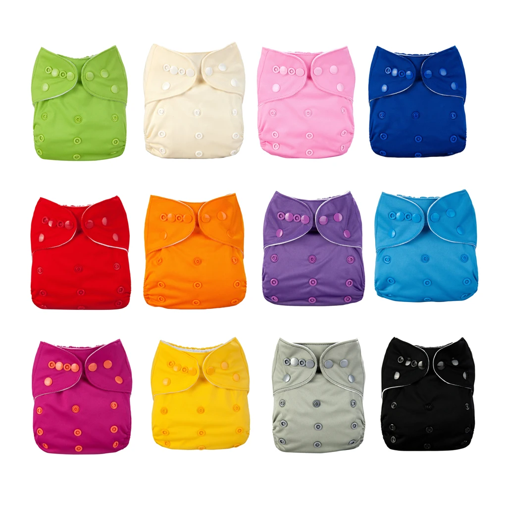 

2020 New Washable Eco-Friendly Cloth Diaper Adjustable Nappy Reusable Cloth Diapers Fit 0-2Years 3-13kg Baby