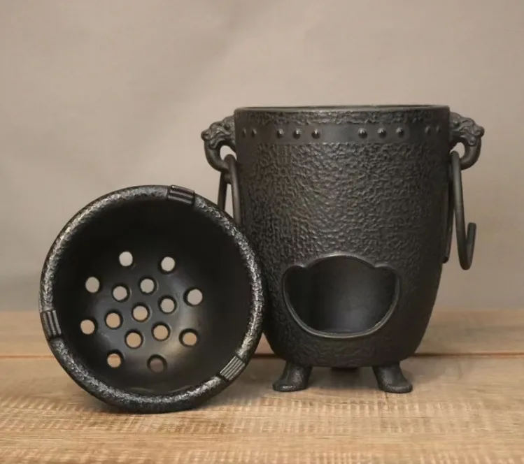 Чугунный мини-гриль для барбекю приготовление чая воды кипячения кофе