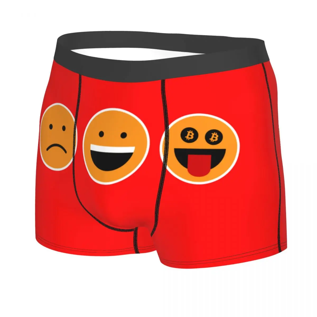 Мужские крутые трусы-боксеры с биткойнами Get Your Crazy Underwear BTC Crypto Coins дышащие шорты