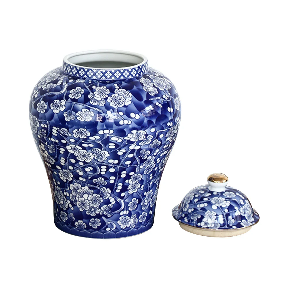 Jar Tea Storage Ceramic Canister Container Food Coffee Jars Blue White Porcelain Loose Vase Sugar Canisters Kitchen Chinese