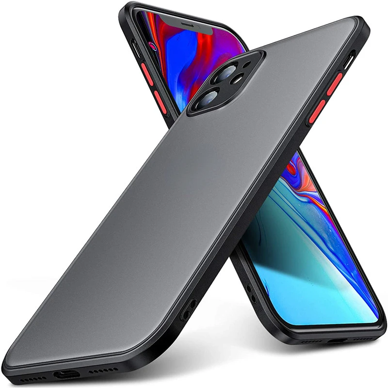 

Silicone Shockproof Matte Case For iPhone 13 12 11 Pro Max Mini Cases Transparent Cover iPhone13 X XR XS 13Pro 14 7 8