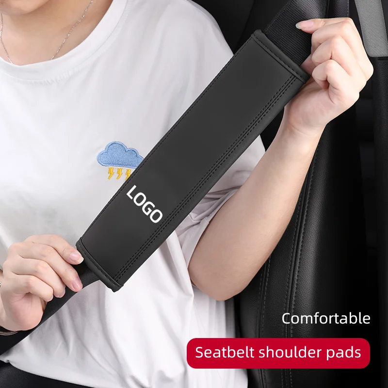 

Car Accessories Seat Belt PU Leather Safety Belt Shoulder Cover For Volkswagen VW GTI Golf 4 6 7 Tiguan Passat B5 B6 B7 CC Jetta