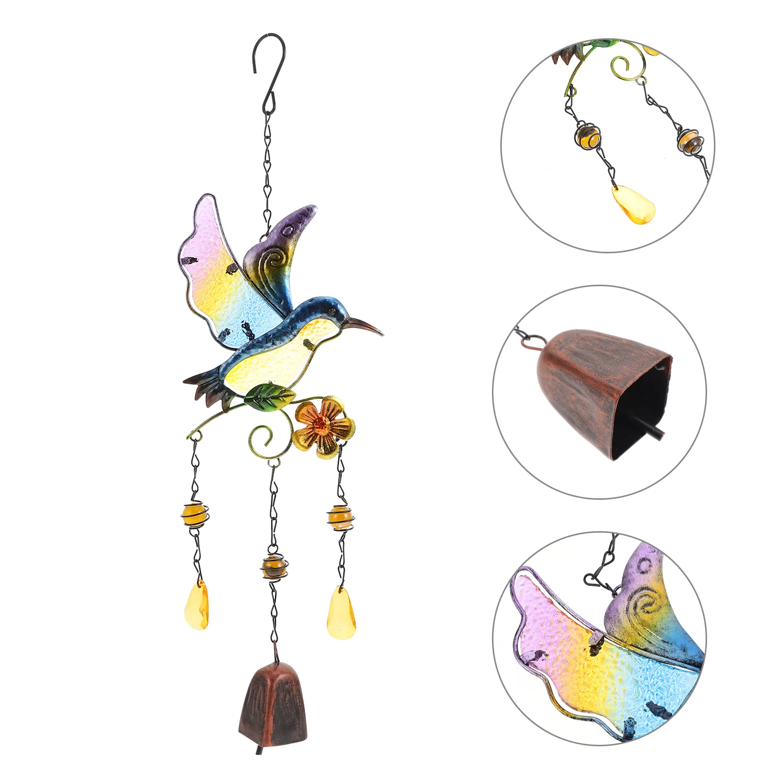 

Wind Chime Chimes Bell Hanging Bells Gardendecor Pendant Decorative Metal Shui Fenghummingbird Sun Catcher Dragonfly Window Door
