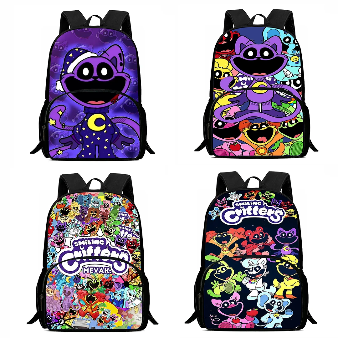 Рюкзаки для мальчиков и девочек со смайлами прочные школьные ранцы учеников