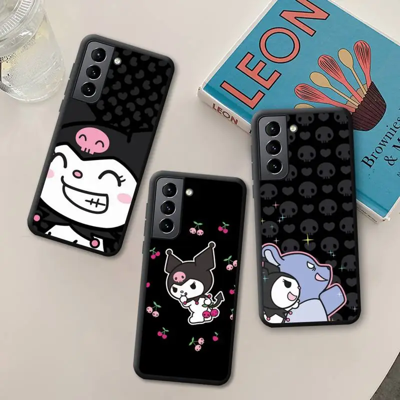 

Cartoon Sanrio kuromi Cute Phone Case Silicone Soft for Samsung Galaxy S21 Ultra S20 FE M11 S8 S9 Plus S10 5G lite 2020