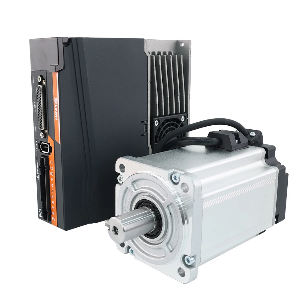 

HanBuild 1000W 80SS100 Servo motor driver kit ASD2100 220V 3.3N.m 5.4A 3000-6000rpm Constant torque servo motor controller