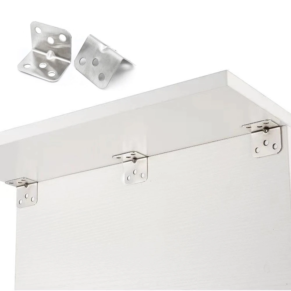 10 Шт. L-образные Угловые Кронштейны 1 42 X 06 Дюйма Деревянные Опоры Нержавеющая