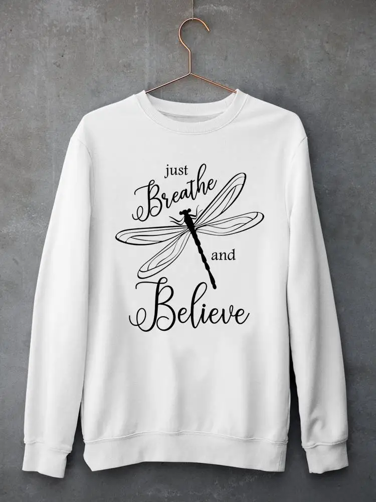 

Clothing Lady Dragonfly Letter Cute Print Fall Autumn Fashion Woman Women Pullovers Hoodies Female Spring Graphic Sweatshirts