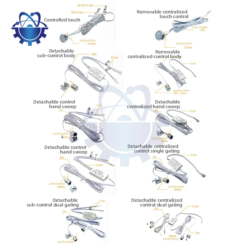 

Touch Sensor Switch DC-12-24V Hand Scan Switch IR Motion Sensor Occupancy Sensor Smart LED Cabinet Light/Wardrobe Light