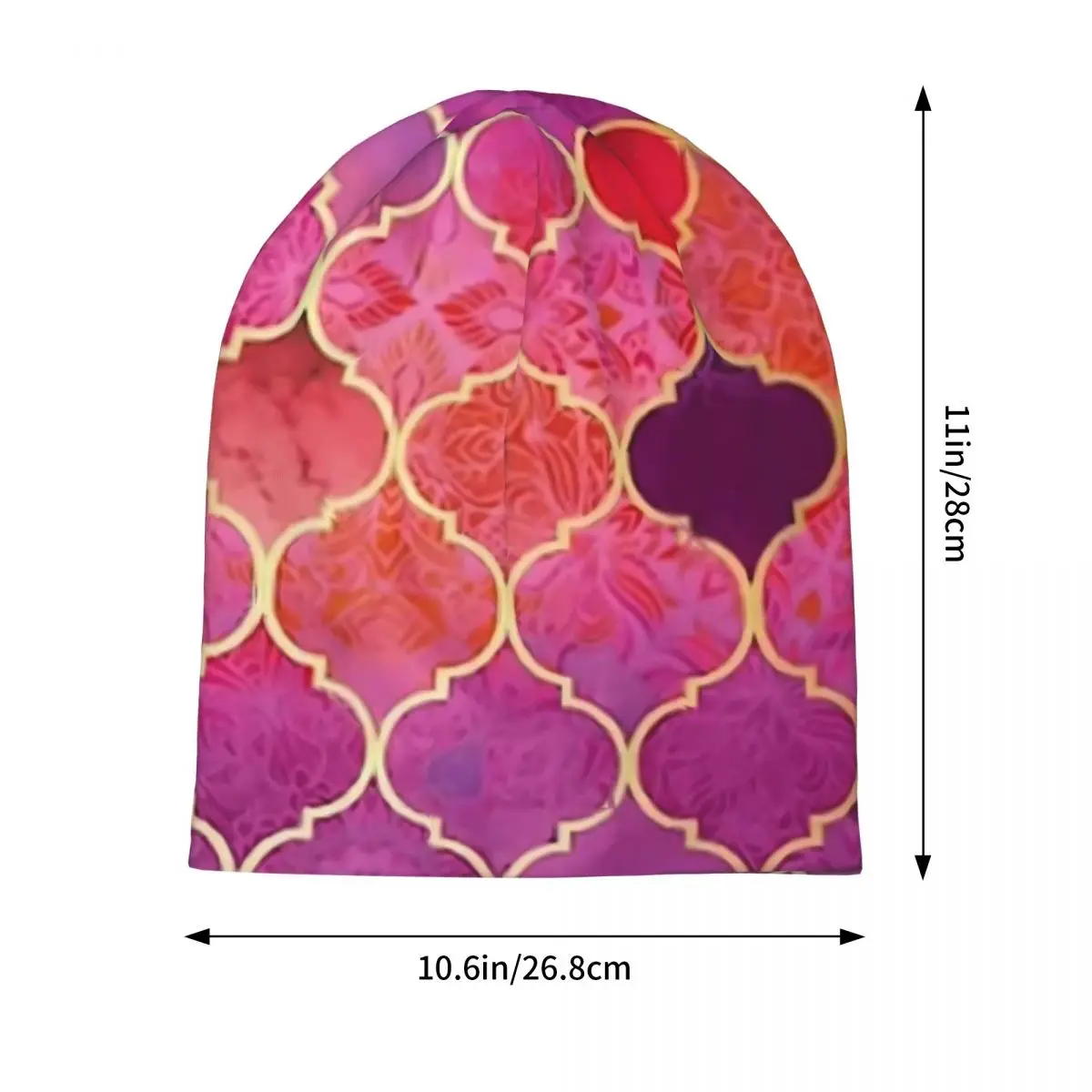 Розовые шапки-бини с эффектом омбре мозаик Морроко шляпы капюшоном мужские и