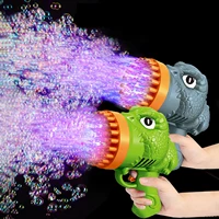 44 holes dinosaur bubble machine cartoon bubble maker guns for toddlers teens batteries powered bubble blaster handheld toy for