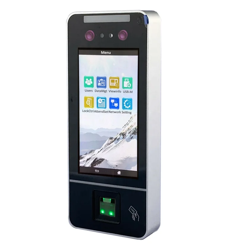 Dynamic Face and Fingerprint Recognition Dual Camera WG Security IN OUT Facial Time Attendance Access Control Terminal