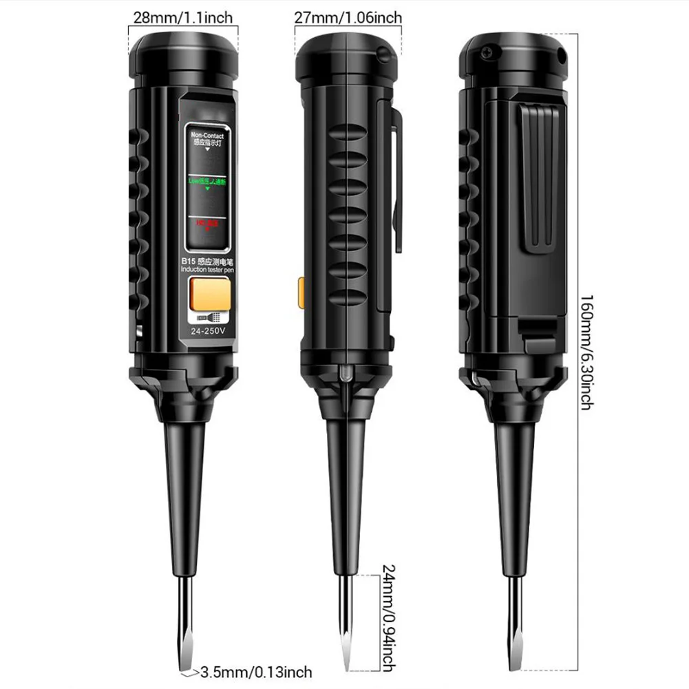 B15 AC25-250V Трехцветный светильник с плоской головкой Многофункциональный тестер