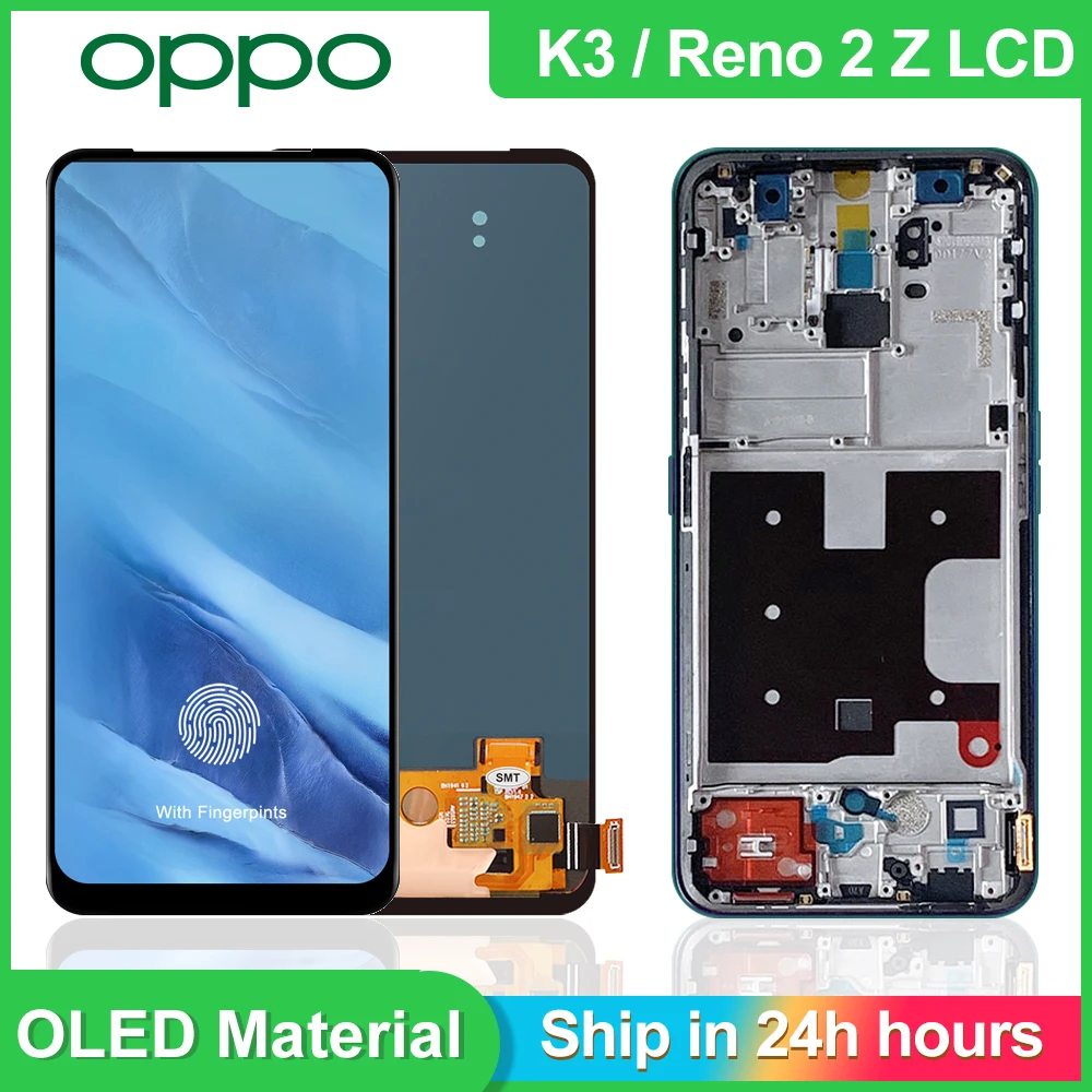 6.53'' AMOLED For OPPO Reno2 Z LCD Display Touch Screen Digitizer Assembly For Oppo K3 LCD Reno 2Z 2F 2 F Display Replacement