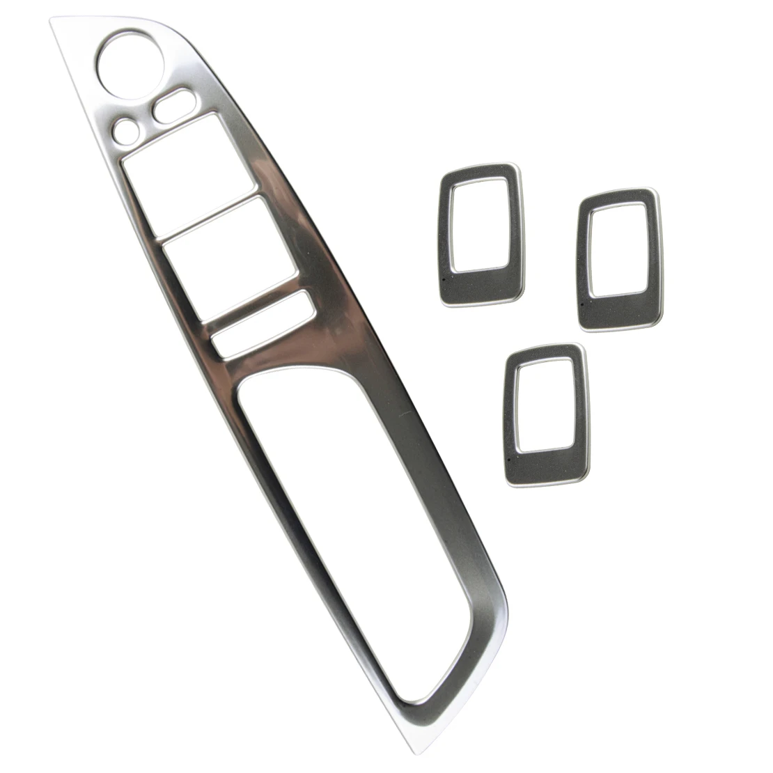 

4Pcs/Set Silver Stainless Steel Window Switch Panel Cover Trim Fit for BMW X5 E70 X6 E71 2008 2009 2010 2011 2012 2013 LHD