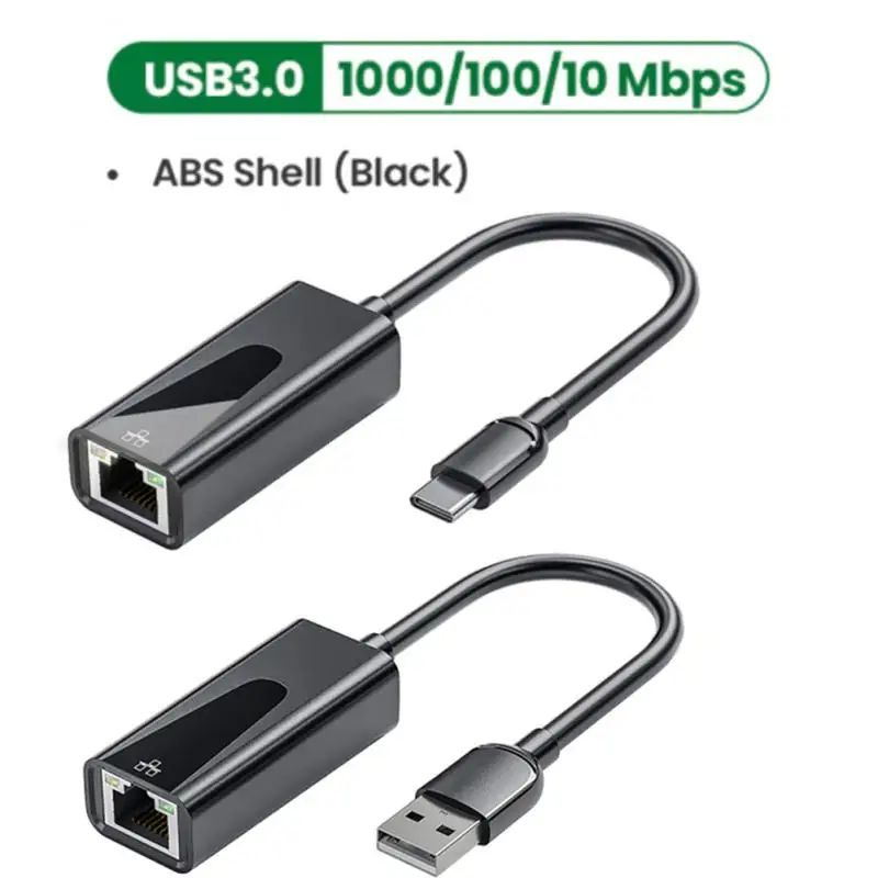 

USB Type C Ethernet Adapter Network Card USB Type-C To RJ45 100/1000Mbps Lan Internet Cable For MacBook PC Windows XP 7 8 10 LUX