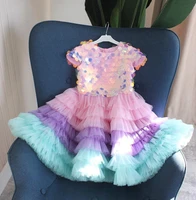 kids girls dress sequins birthday tutu dresses photography props party gown flower girl dress