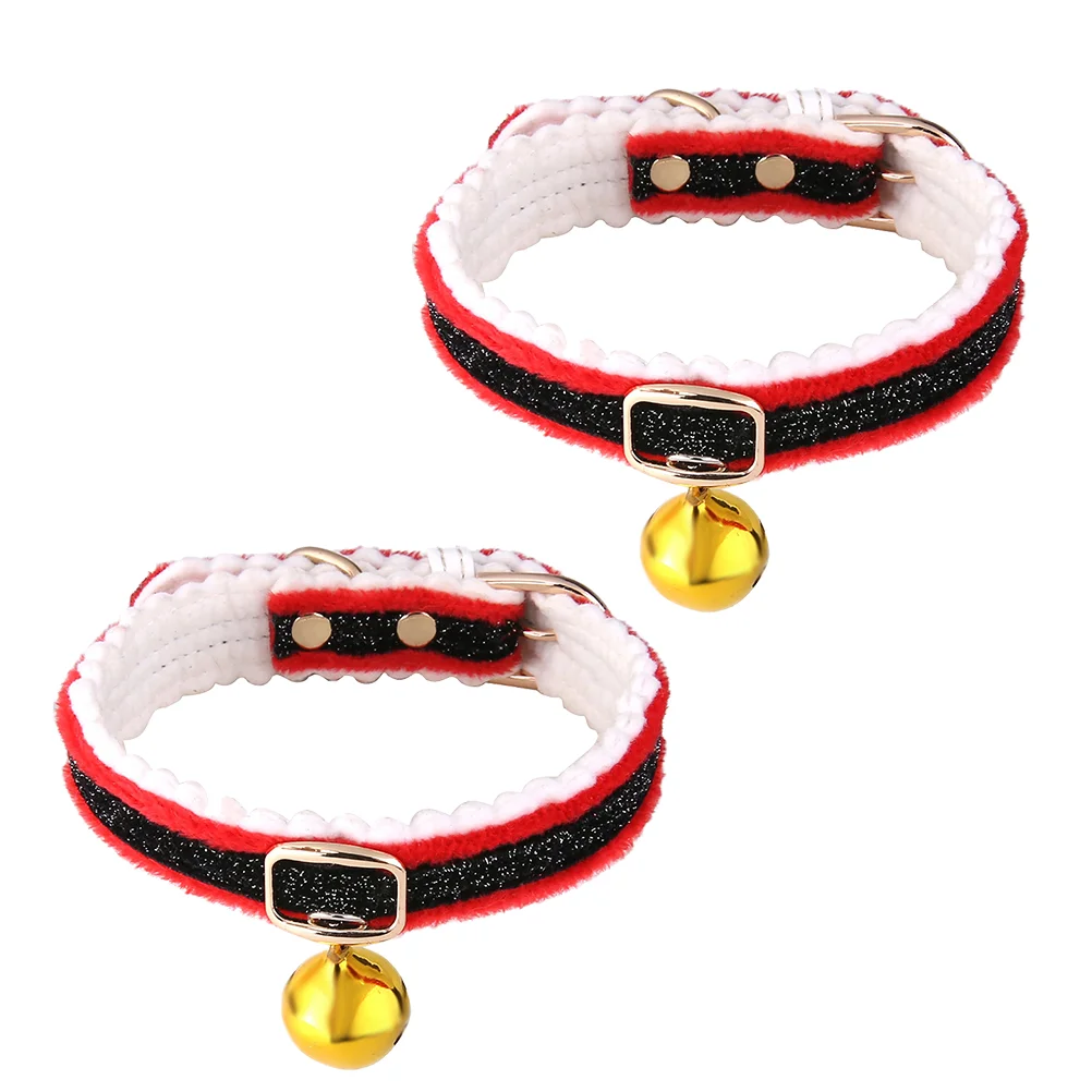 

2Pcs Collars Decorative Adorable Christmas Necklace for Cats Kittens