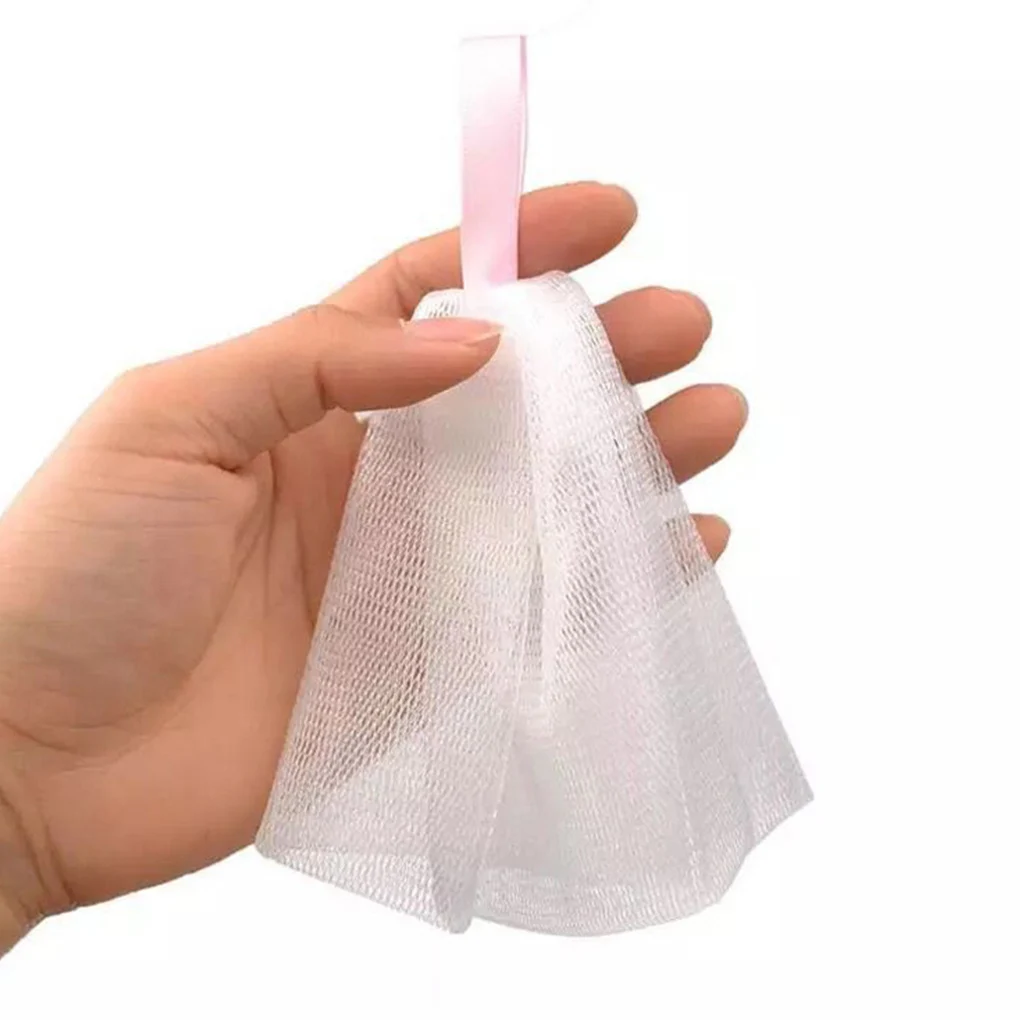 

10 шт. пенообразовательная сетка, портативная Сетчатая Сумка для глубокой мытья кожи, пенообразователь, аксессуары, случайный цвет