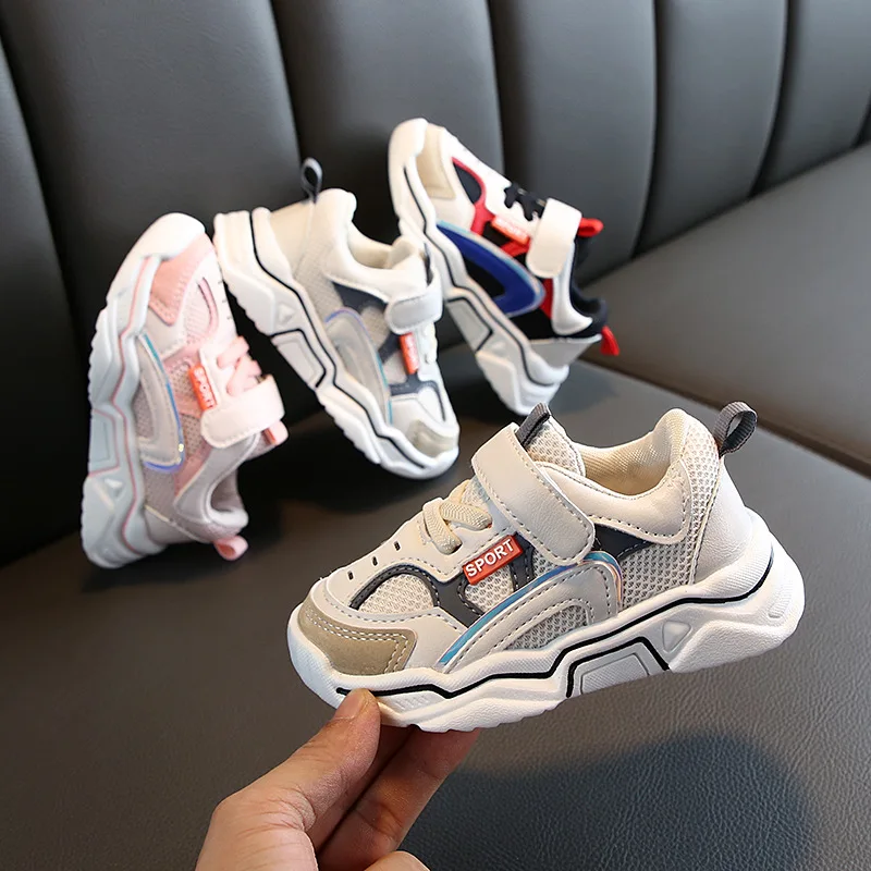 Size 21-30 New Spring Autumn Children Shoes Boys Sneakers Mesh Breathable Fashion Casual Kids Shoes for Girls Toddler Baby Shoes