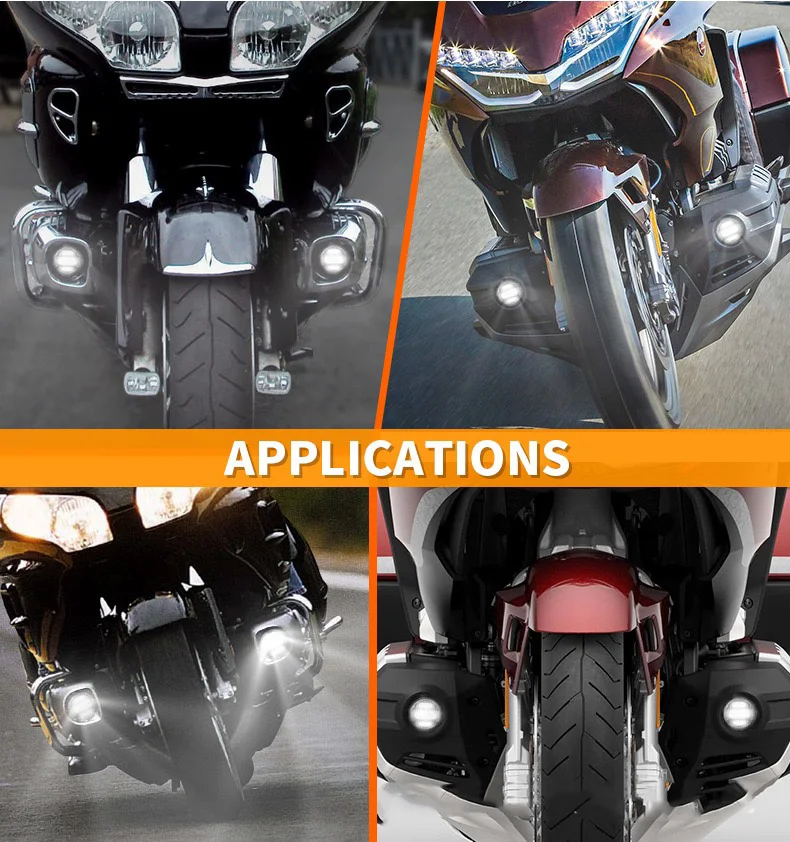 E9 Мото светодиодные фары для Honda Goldwing 1800 GL1800 2006-2010 2012-2017 мотоциклетные светодиодные противотуманные фары водонепроницаемые (art.: 3920cedad4fa7) - 3920cedad4fa7