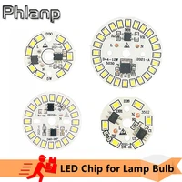 phlanp led chip for lamp bulb 3w 5w 7w 9w 12w smd 2835 round light beads ac 220v bulb chip lighting spotlight 90 lumenw