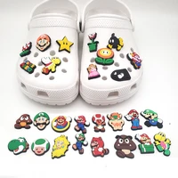 1pc funny cartoon game series pvc jibz croc charms accessories for clog sandals garden shoe decoration kids party gifts