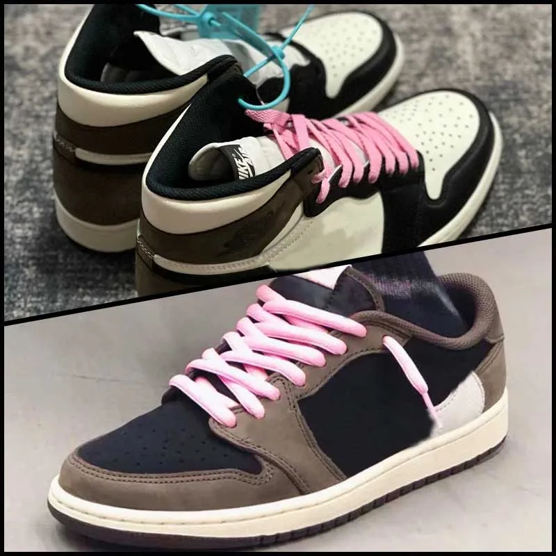 Travis X Pink Series Shoelaces 60-180 Cm Jumpman Basketball Shoes 2021 Flat Type Ropes For Kid Adult Unisex