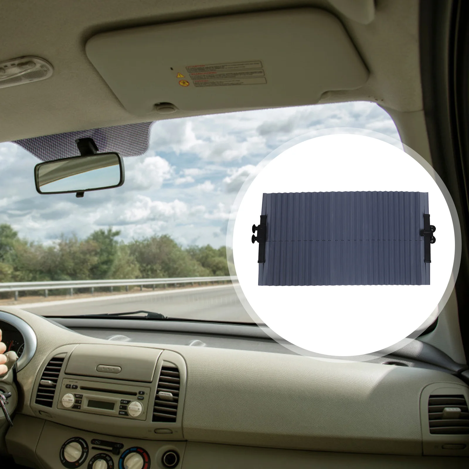 

Sun Car Window Shade Front Visor Retractable Auto Windshield Vehicle Blocks Cover Foldable Reflective