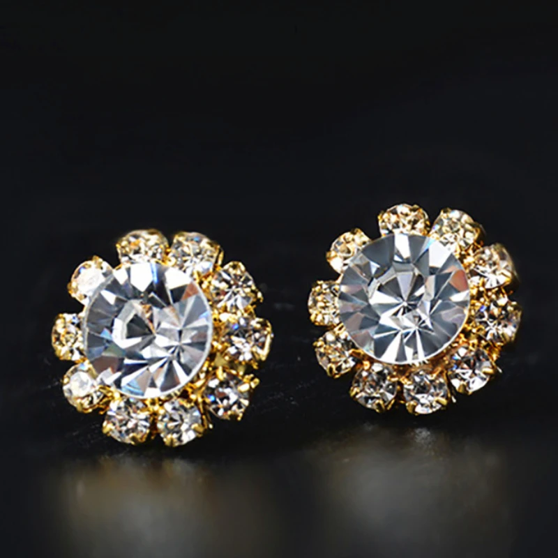 

African Fashion Zircon Earrings Women's Rhinestones Hot Selling Summer Fashion Accessories Wholesale Jewelry Accessories Gifs