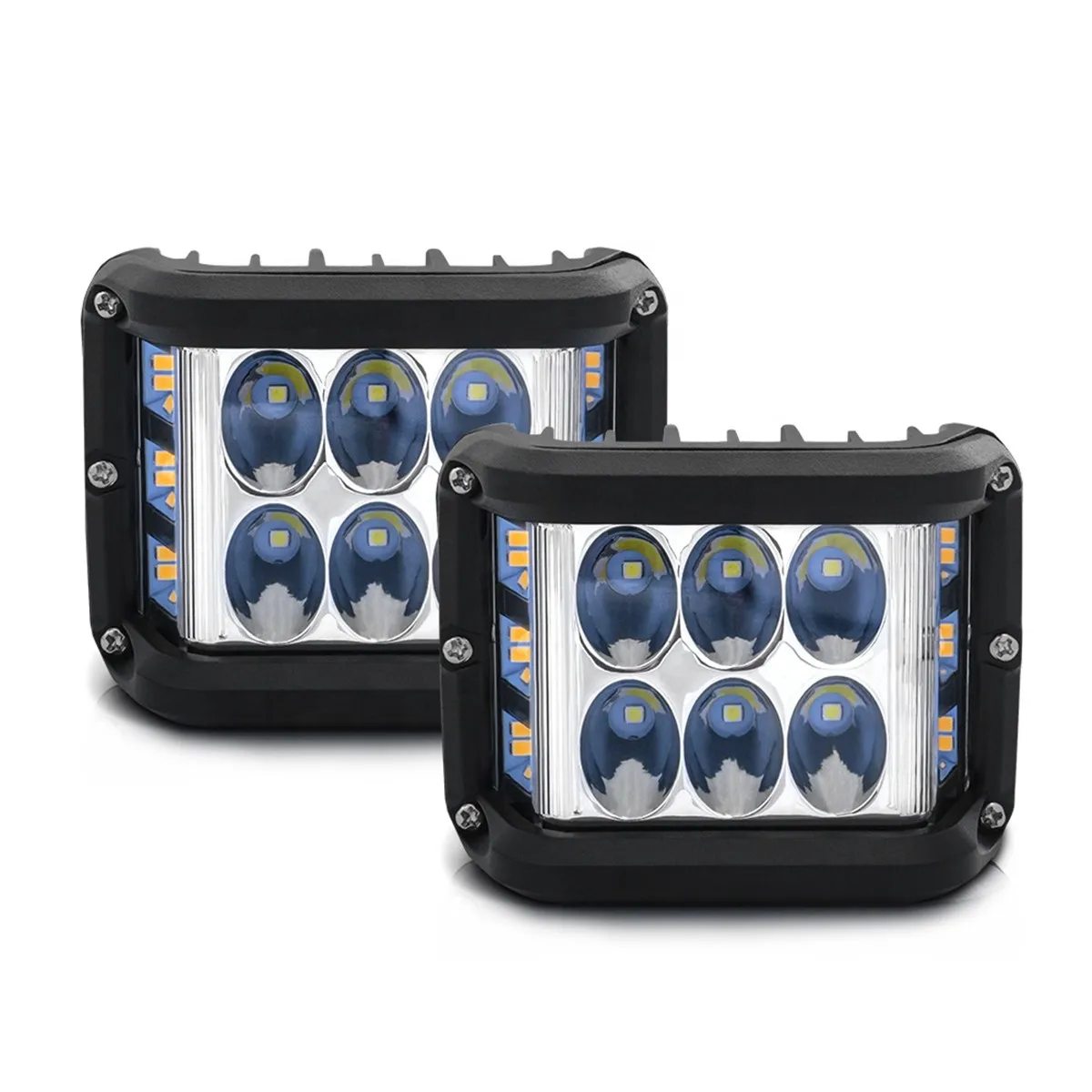 

Dual Color 4 inch 54W Flash LED Work Light 12V Truck Offroad Jeeps Led Strobe Lights Led Flood Motorcycle Headlight Fog Lights
