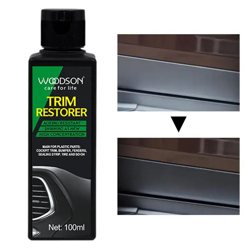 

Refurbish Agent For Car 100ml Protective Coating Agent For Car Interior Non Greasy Restorer For Black Auto Parts Portable