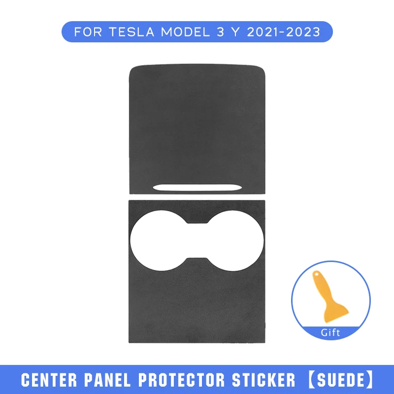 

Для Tesla Model 3 Y 2021 2022, наклейка на панель центральной консоли, замшевая пленка, карбоновая крышка центрального управления, аксессуары для салона автомобиля