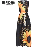 hepidem clothing summer fashion runway chiffon long dresses womens elegant floral print party holidays dress 69996