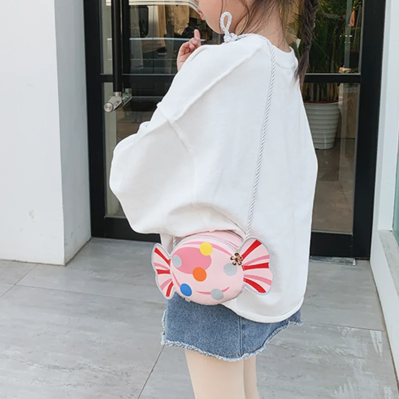 2022 New Cute Princess Children Wallet Messenger Bag Small Baby Girls Boys Candy PU Shoulder Bag In Kindergarten
