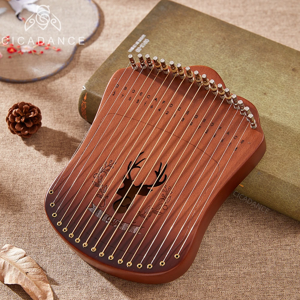 Fingerplay Lyre Harp 17 Strings Mini Finger Piano Portable Musical Instruments With Learning Book Accessoires Christmas Gifts enlarge
