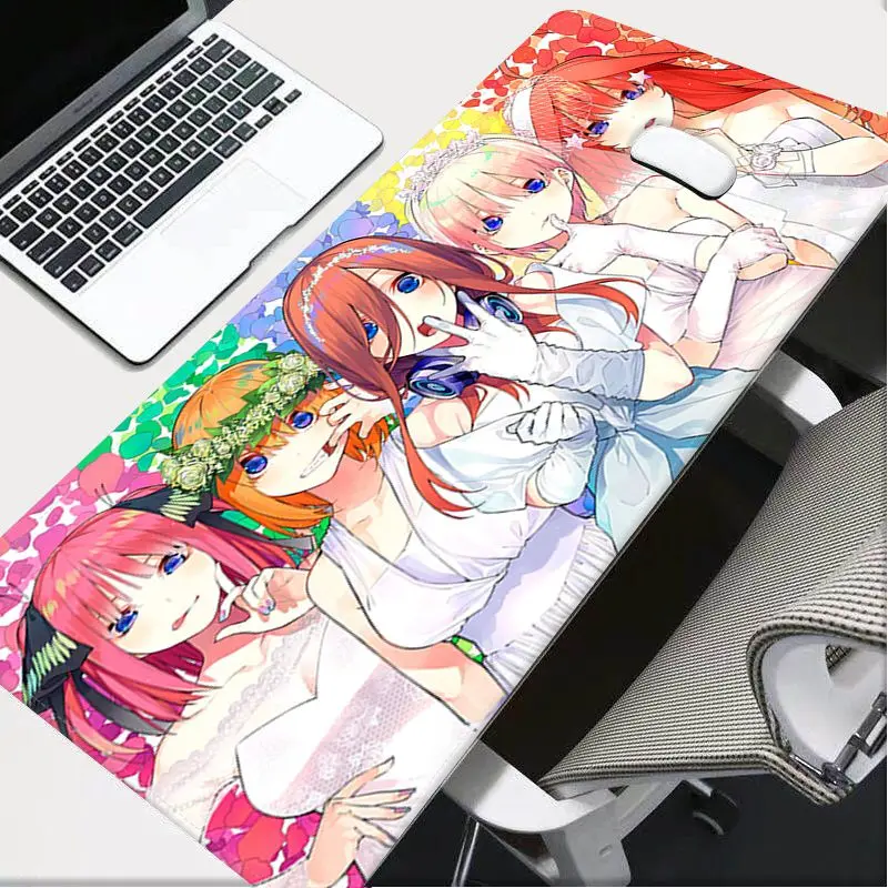 

Kawaii Large Anime Mousepad Gamer Girl Quintuplets Otaku XL Mouse Pad Cartoon Computer Keyboard Deskmat Carpet Gaming Accessorie