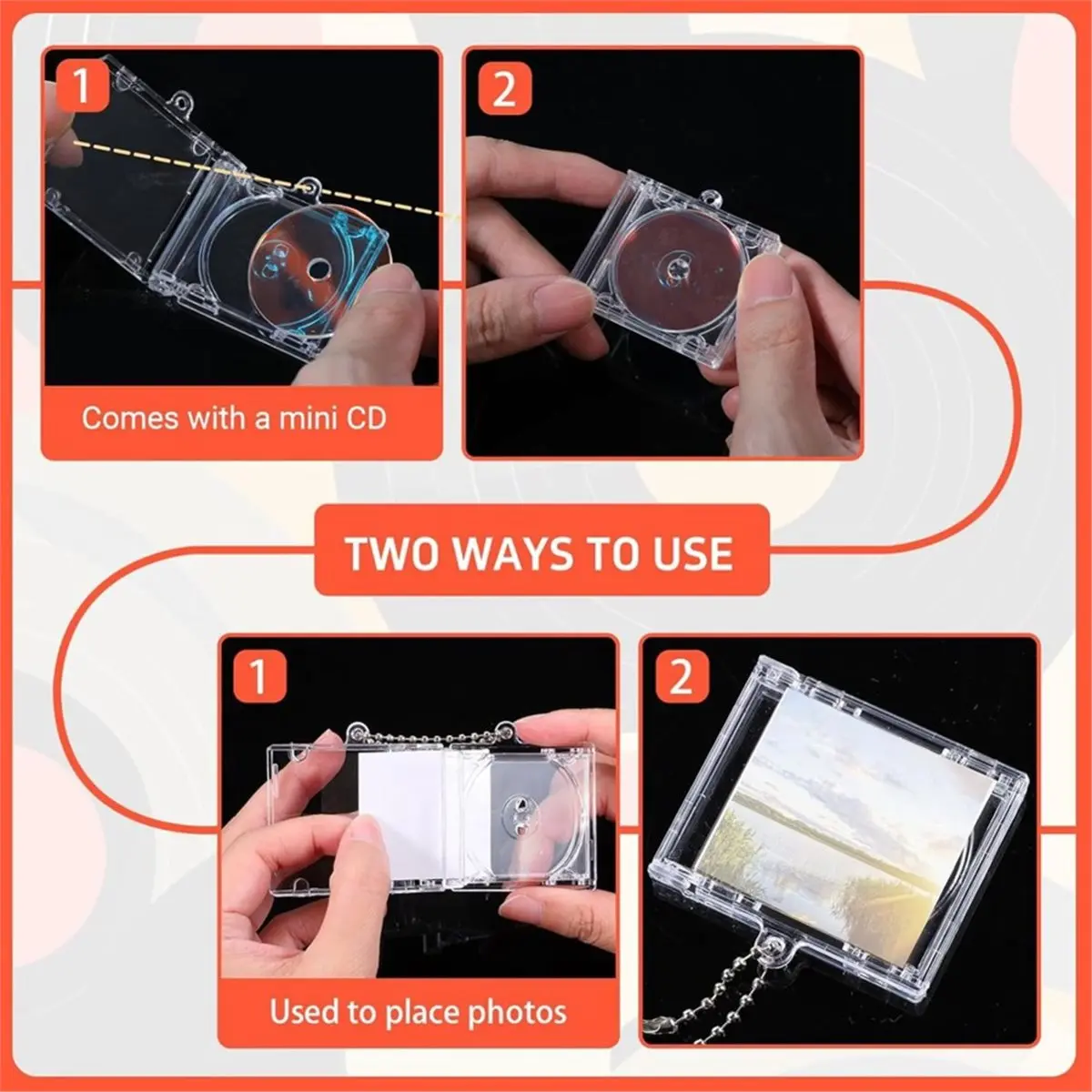 Фото PHONE&GEAR 20 шт. мини-футляров для CD-дисков с функцией NFC, брелоков-альбомов с мини-CD, чехлов для CD/DVD-дисков для декора р №1