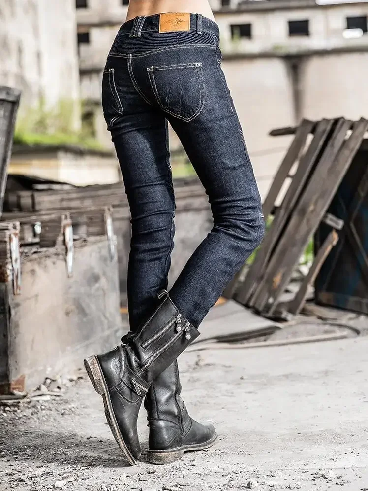 Uglybros классические облегающие женские мотоциклетные джинсы брюки съемное