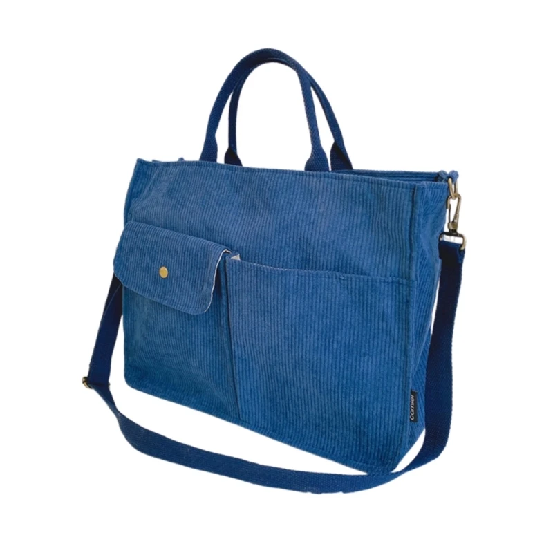 Вельветовая сумка большой вместимости модная через плечо с регулируемыми