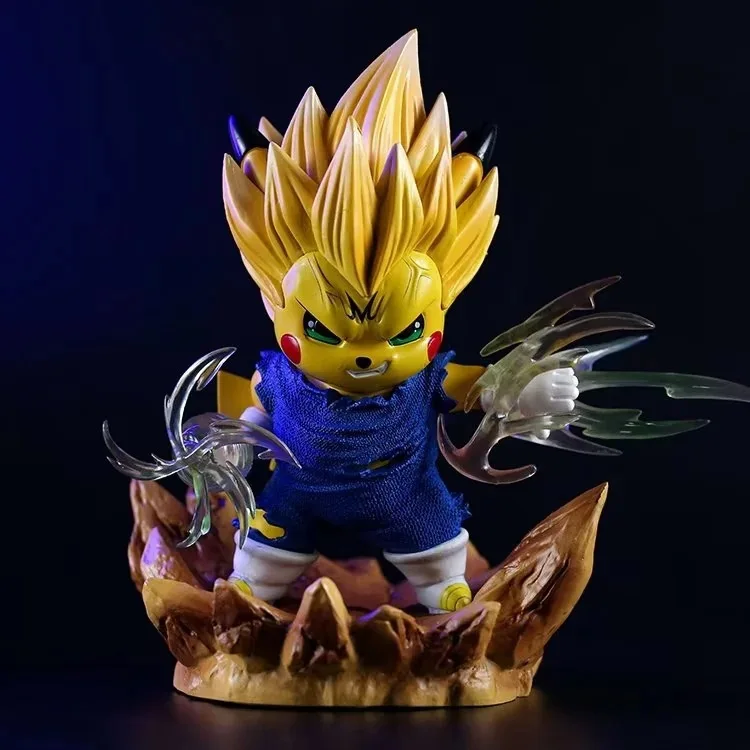 

13cm Anime Pokemon PVC Pikachu Cosplay Dragon Ball Vegeta Action Figure Kawaii Room Decoration Toys For Children Birthday Gift