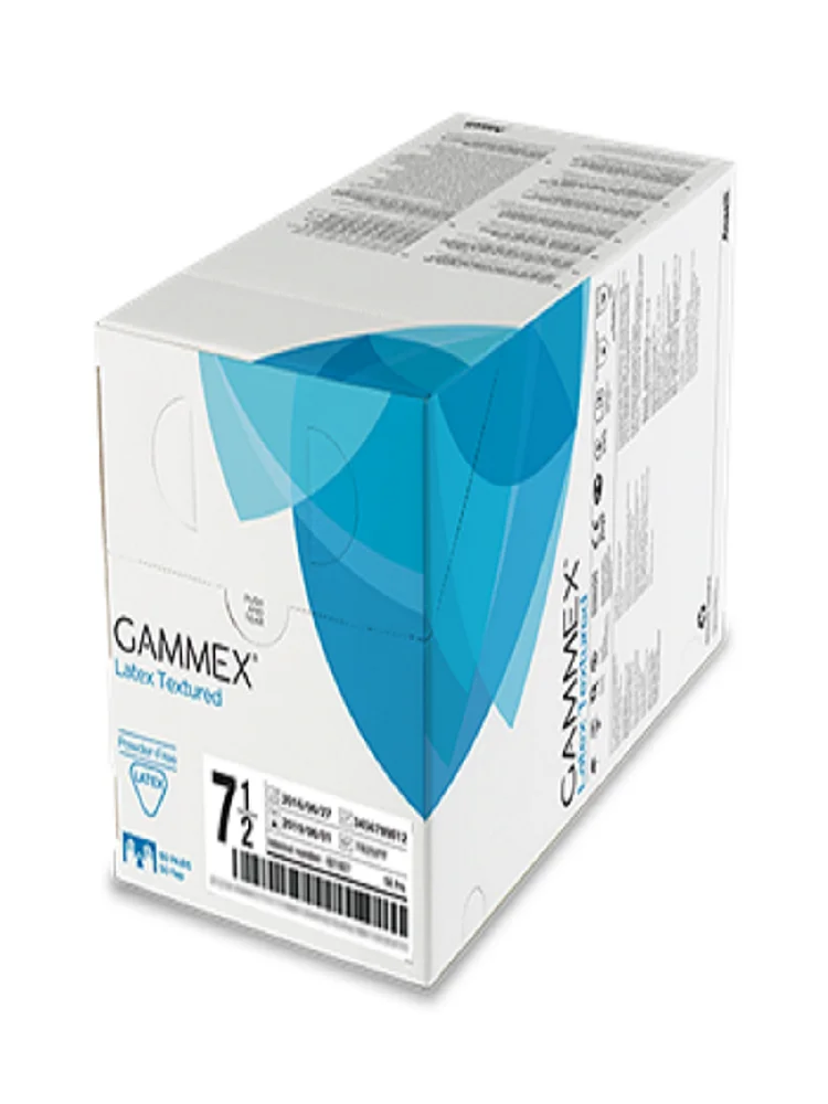 Ansell Gammex Latex Текстурированные (1 пара) Текстурированные латексные перчатки без пудры с прямыми краями Расширенное издание (art.: 3920ca51aa53c) - 3920ca51aa53c