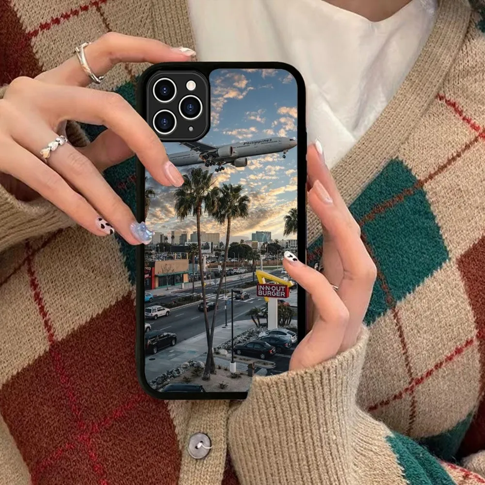 Sunset Coconut Grove Landscape Phone Case Silicone PC+TPU For IPhone 11 12 13 14 15 16 Plus Pro Max Cover