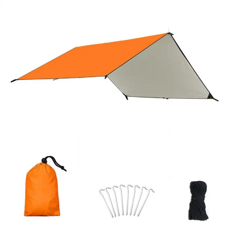 

Black Coating Tarp Outdoor Camping Sun Shelter Shade Awning Thickened 210D Oxford cloth ANTI UV high waterproof tarp