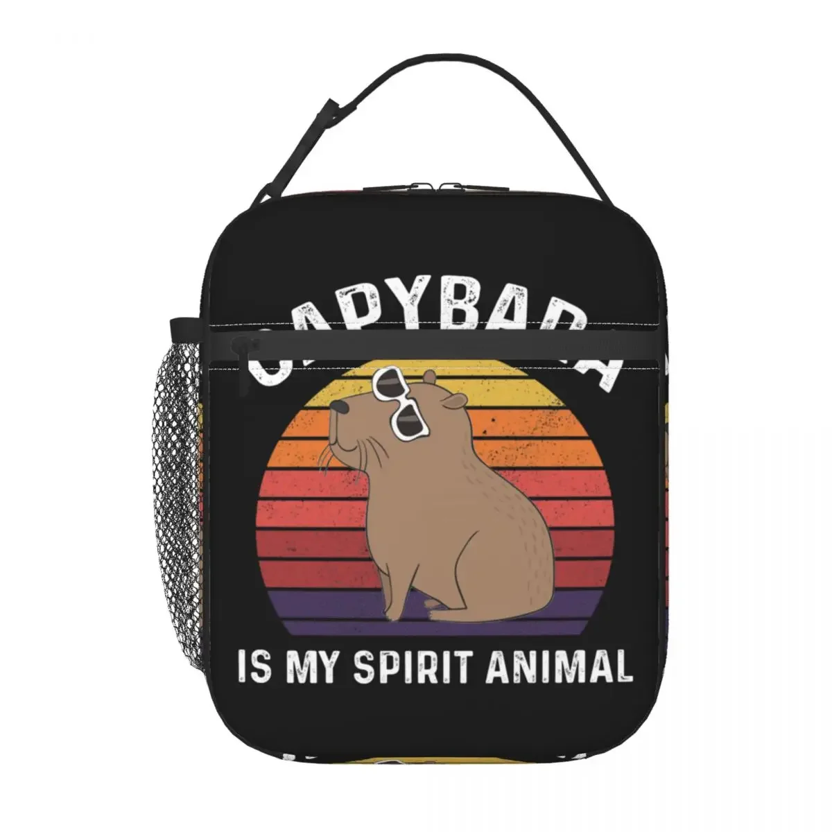 Ретро Винтаж Капибара - мой Дух изолированная сумка для обеда с животными