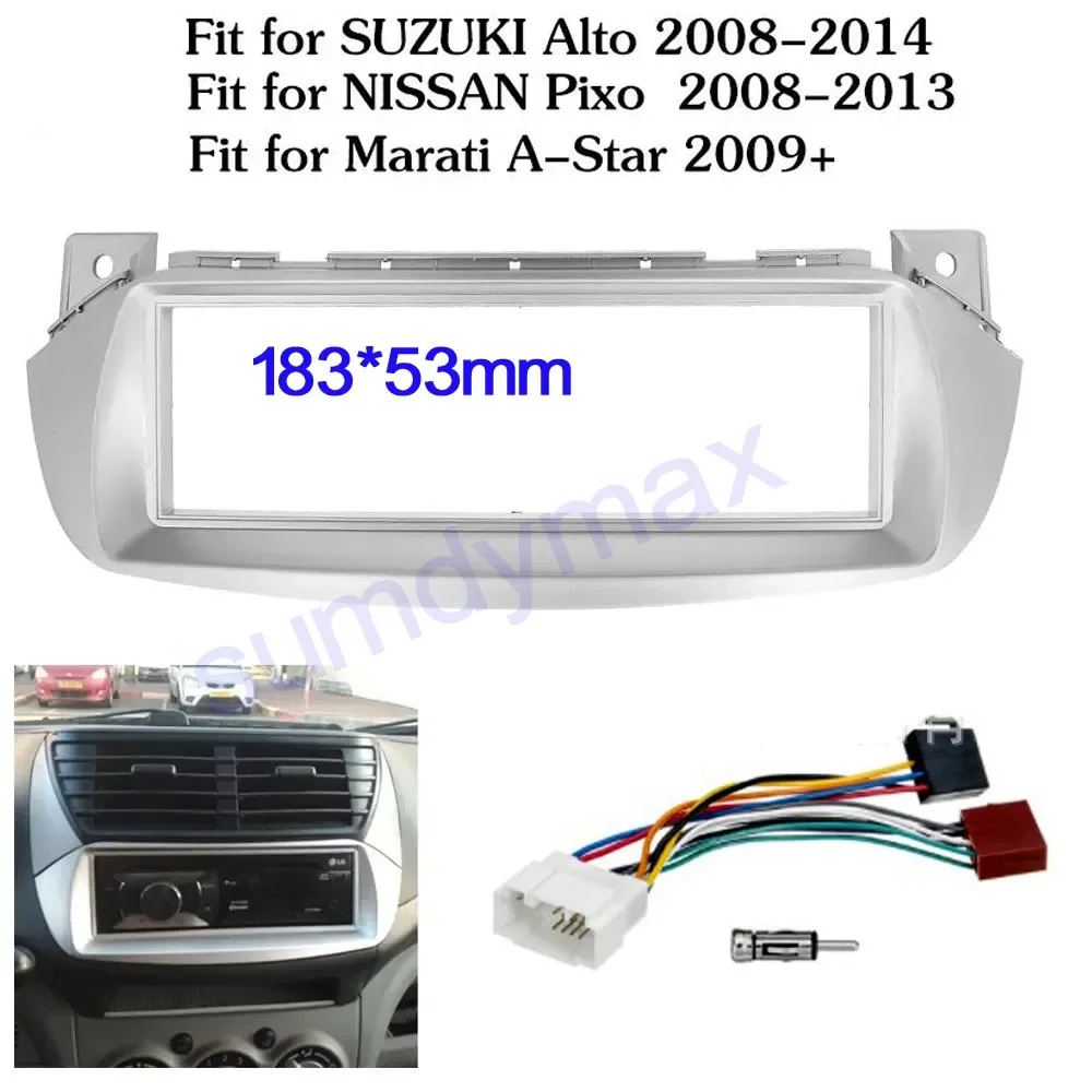 Одиночная автомобильная радиоприемная панель 1din для SUZUKI Alto NISSAN Pixo Marati A-Star Facia